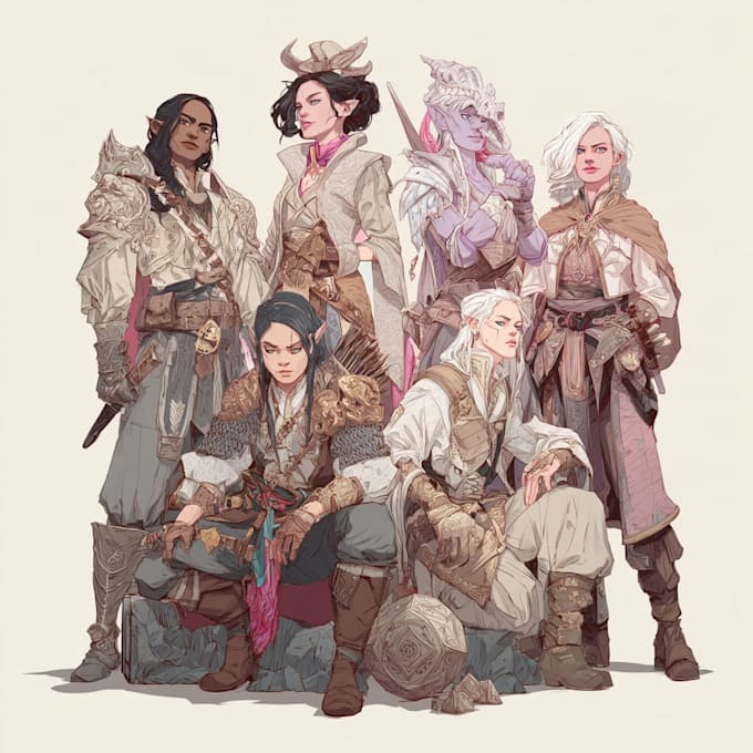 draw sci fi or fantasy concept art illustration characters