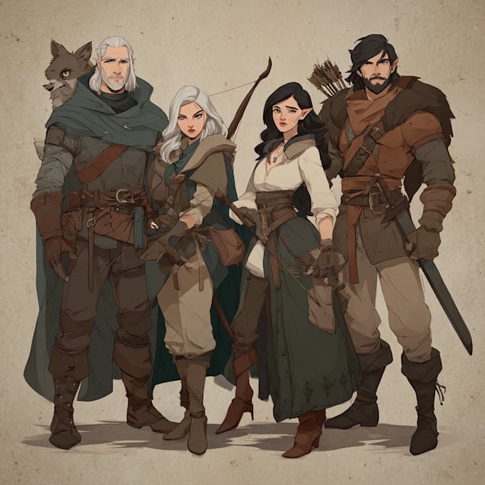 do dnd character art, art fantasy, illustration for concept