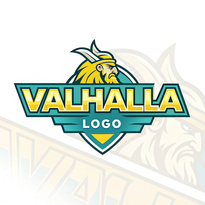 design a powerful valhalla logo for your brand