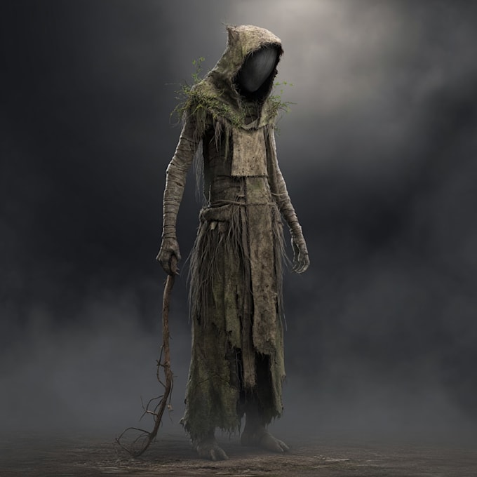 design scary horror creature and character concept