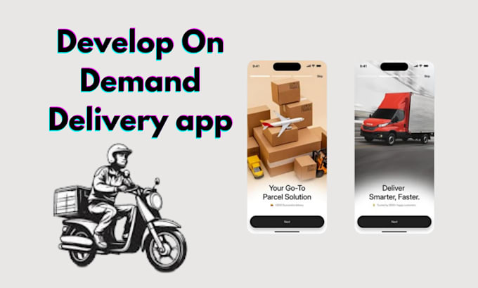 create mobile app development taxi booking app, courier delivery ridesharing app
