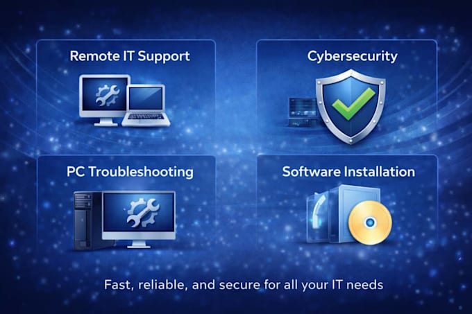 remote IT support  PC, network  system troubleshooting