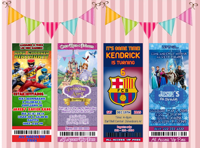 design Ticket Birthday Invitation