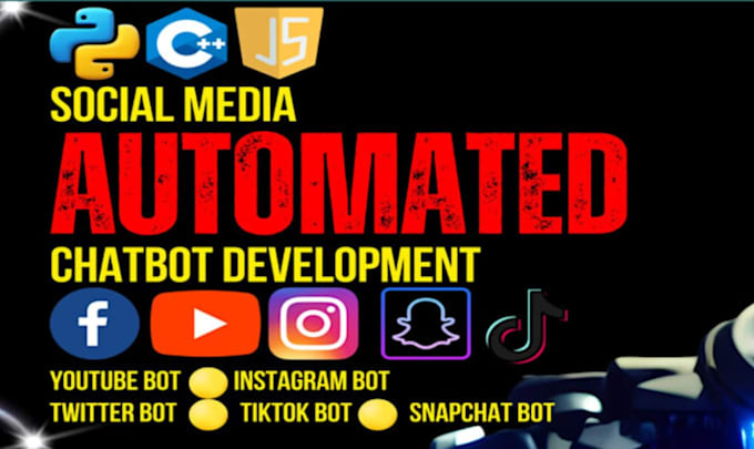 develop social media bot, instagram bot, youtube bot using many chat