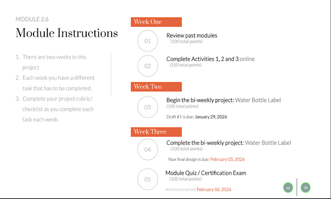 create an online teaching or training slide deck
