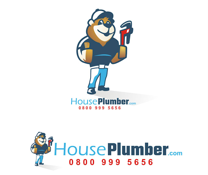 design excellent construction, plumbing logo