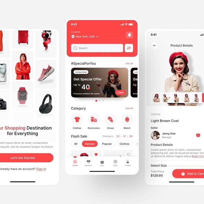 design modern UI UX for websites