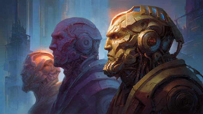 design stunning sci fi portrait art
