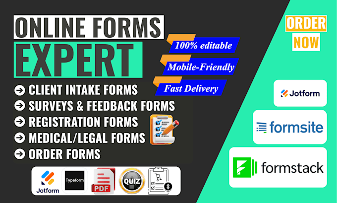 create online forms client intake forms registration forms order form in jotform