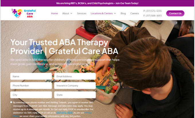 design wix aba therapy website counselling website redesign therapy website