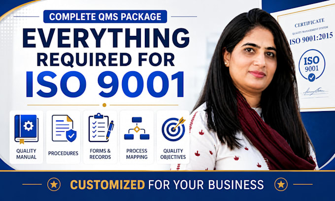 help you to achieve iso 9001 certification with complete qms documentation