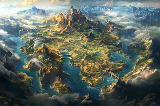 make fantasy map illustration