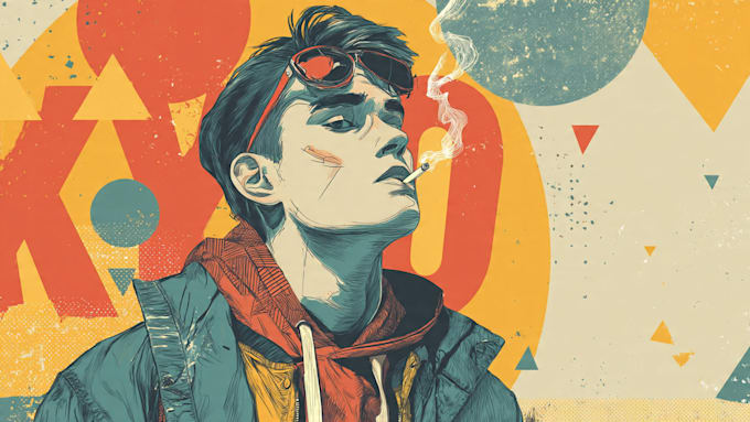 draw retro vintage cartoon illustration