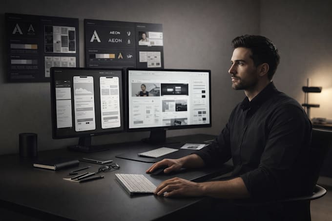 Créer un design de marque professionnel, design ui ux et logo