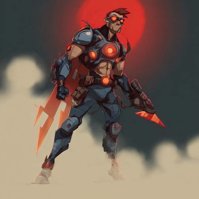 make drawing of super hero character