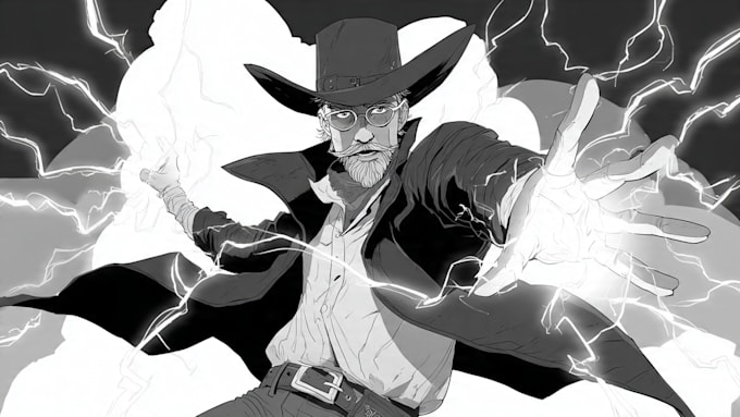 draw simple black and white illustration