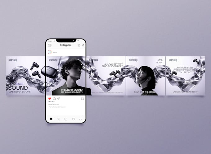 design carousel ads for instagram facebook