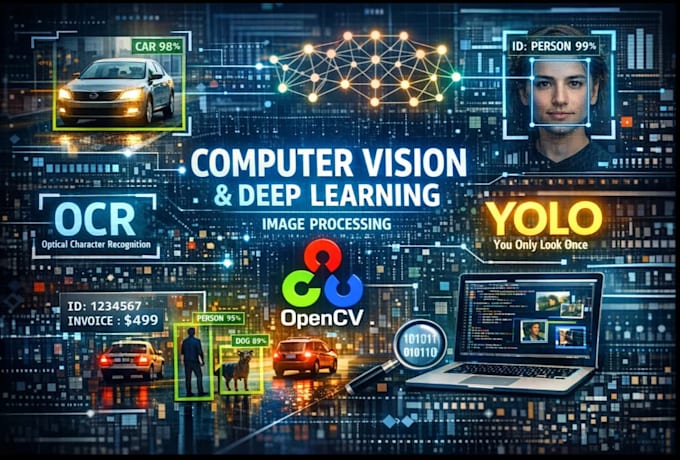 build ai powered computer vision systems using python, yolo, opencv, ocr