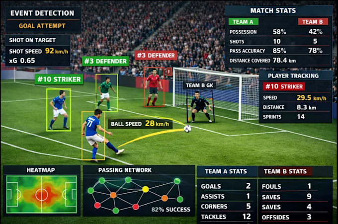 real time computer vision for soccer event detection sports analysis team stats