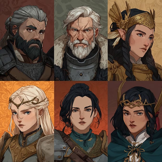 Design custom dnd party portraits and group art by Israesborne | Fiverr