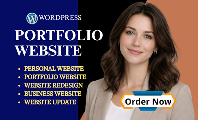 build wordpress personal portfolio website, wordpress business portfolio website