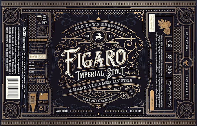 design a creative premium cigar brand logo, label, and bands
