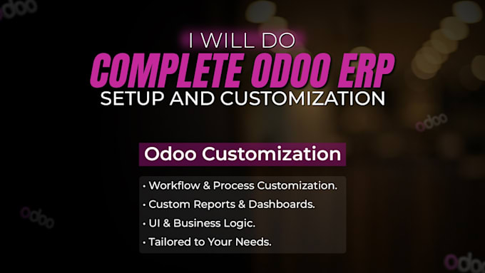 complete odoo erp setup and customization