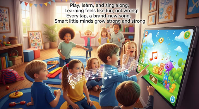 write original baby songs app and educational games