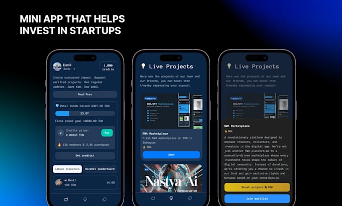 develop telegram bot, mini app, crypto mini app, tma