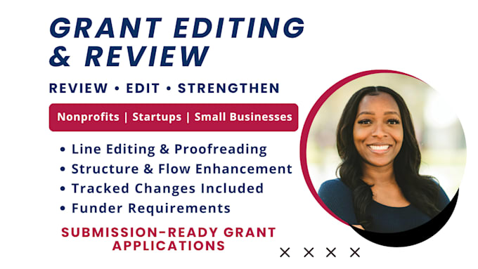 professionally edit and optimize your grant proposal or application