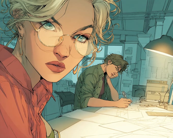 comic book illustration with comic book illustrator