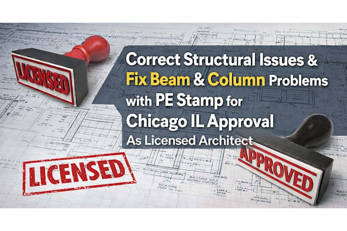 structural issues fix beam column pe stamp in chicago il as licensed architect