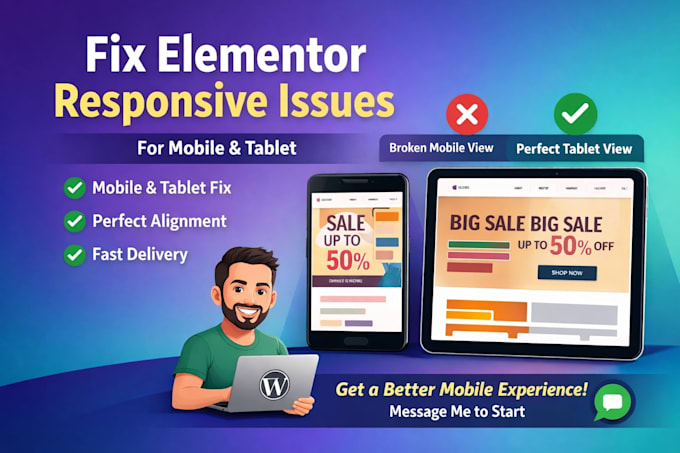 fix elementor responsive issues for mobile and tablet