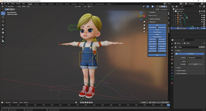 pro rig your 3d character model, iclone, cc4, blender, c4d, koikatsu, mmd
