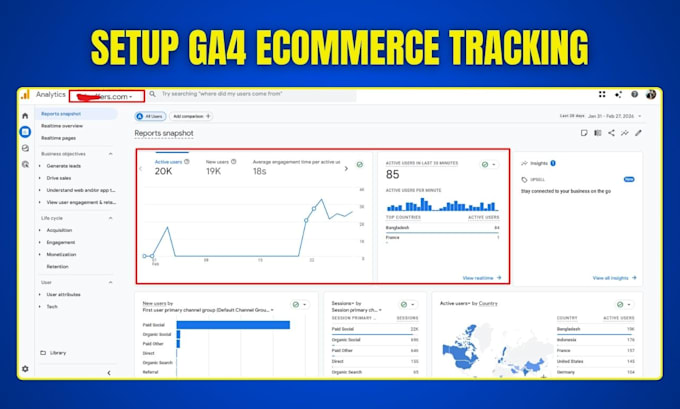 fix or setup ga4 ecommerce tracking for wordpress shopify wix squarespace drupal