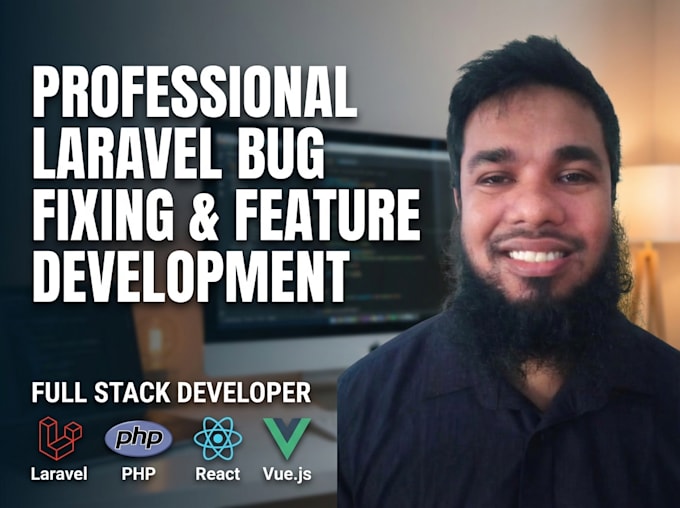laravel bug fix and features development with vue and react