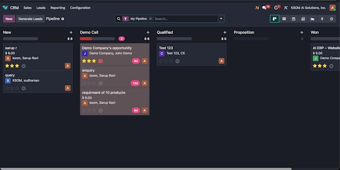 setup and automate your odoo CRM, erp,workflows