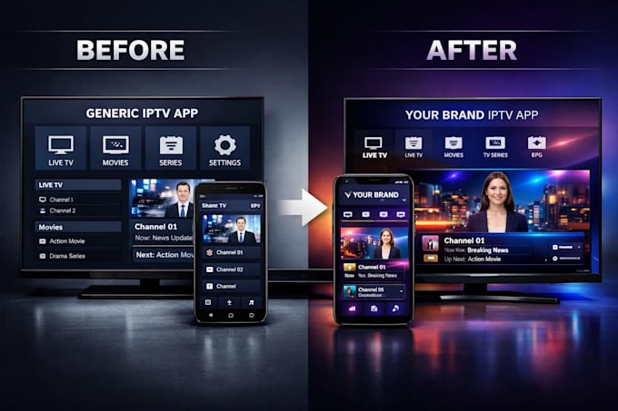 develop and rebrand your iptv app for android and smart TV