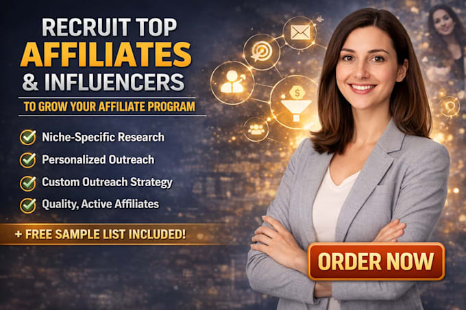recruit active affiliates and influencers to grow your program