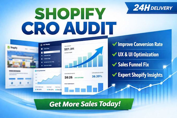 do shopify audit, shopify cro audit to fix low sales and boost conversions