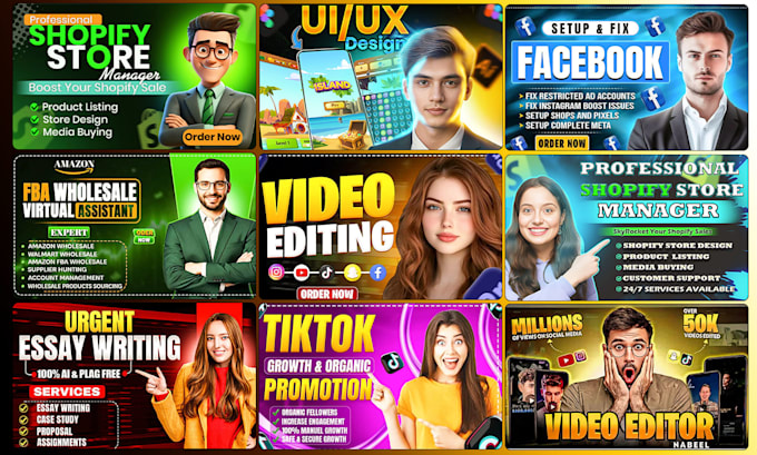 design a premium professional fiverr gig image thumbnail