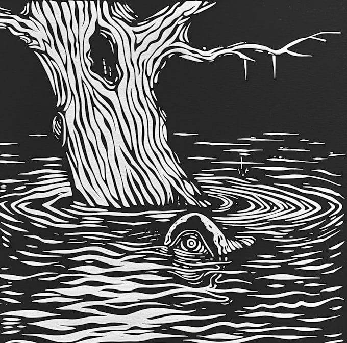 create a linocut illustration