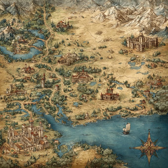 do gorgeous fantasy game map design