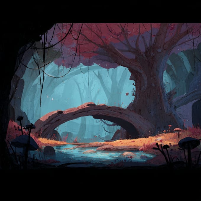Do background illustration and environment concept art by Komodoyoten ...