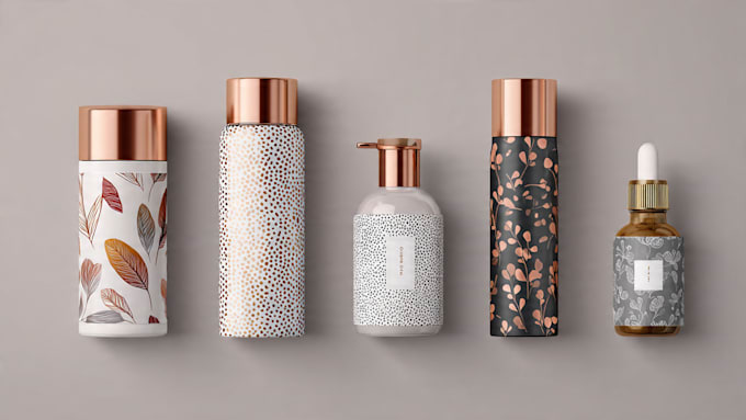 design cosmetic bottle label or skincare packaging