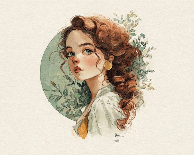 draw watercolor character illustration