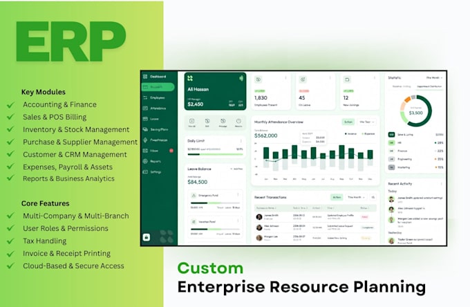 do hrm software development and php erp development as laravel hrm erp developer