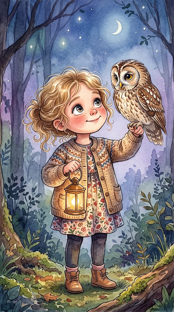watercolor children book illustration