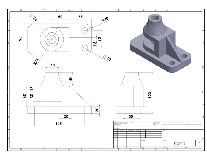 convert pdf to autocad dwg and do 2d mechanical drafting
