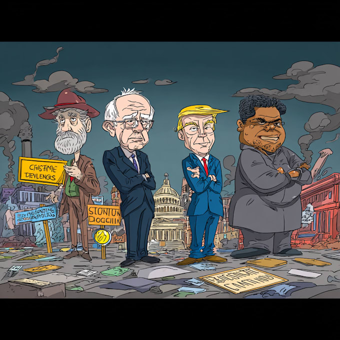 create political and editorial cartoons